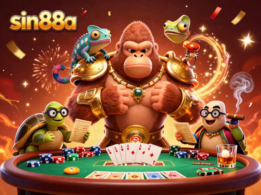 Experience exciting gameplay with sin88a featuring vibrant 3D characters in a casino setting.