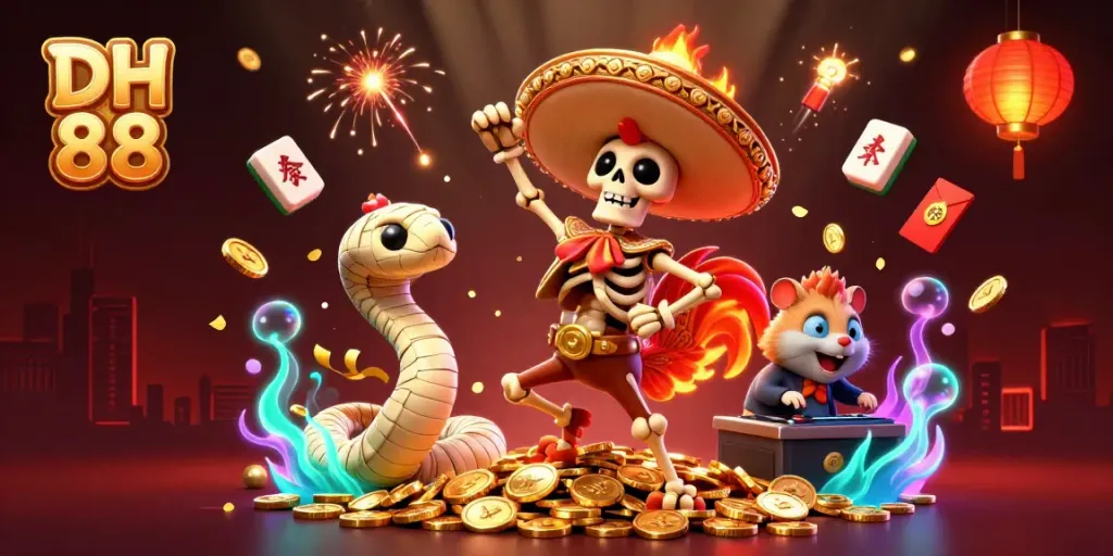 Experience the thrill of DH 88 with a captivating casino scene featuring dynamic characters and vibrant elements.