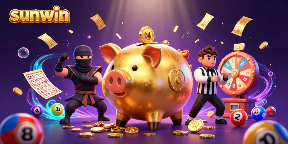 Experience thrill with sunwin as the golden piggy bank wrestler triumphs in an exciting lottery showdown.