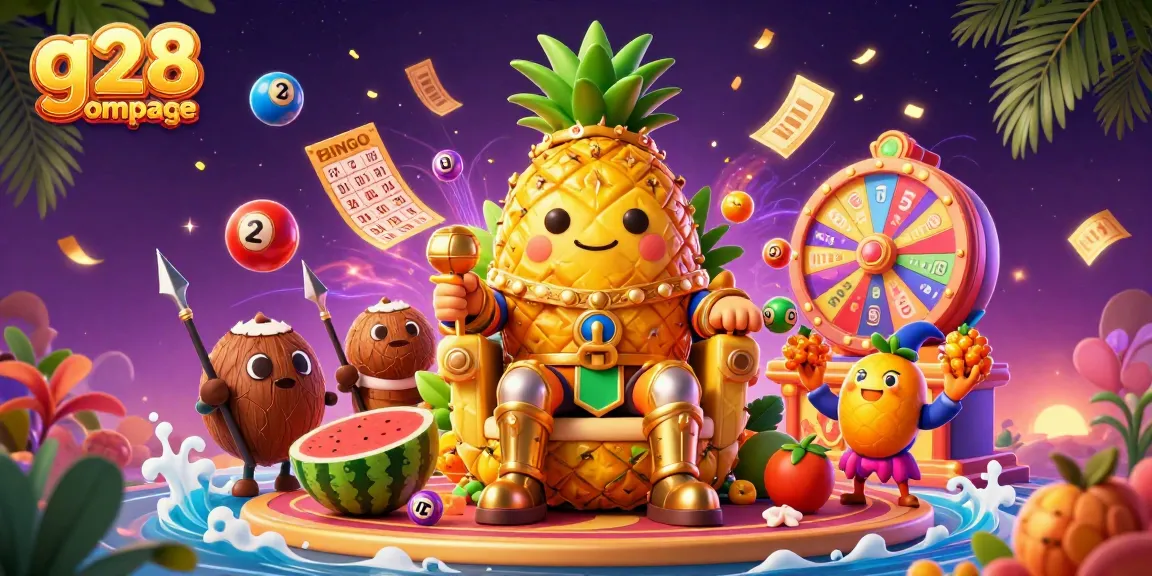 Join the excitement at g28 homepage with golden pineapple king and vibrant casino elements!