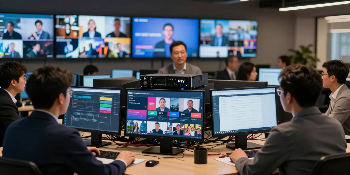 Trusted best IPTV provider team configuring state-of-the-art server for local services, ensuring top-quality streaming and community support.