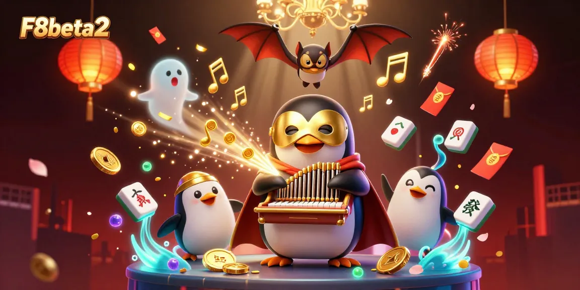 Experience the thrill of F8beta2 casino adventures with animated characters, gold coins, and vibrant decorations.