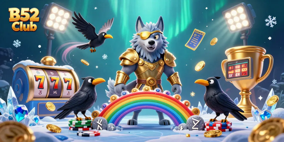 B52 Club showcases vibrant gaming excitement with Norse mythological characters and dynamic slots.